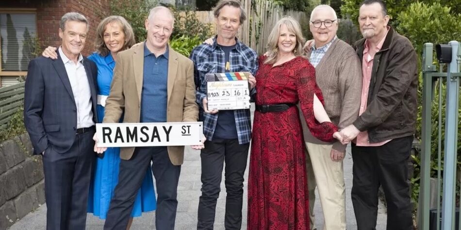 Neighbours actors at the 2022 finale.