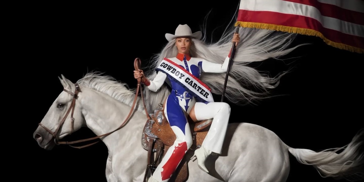 Beyonce on a horse