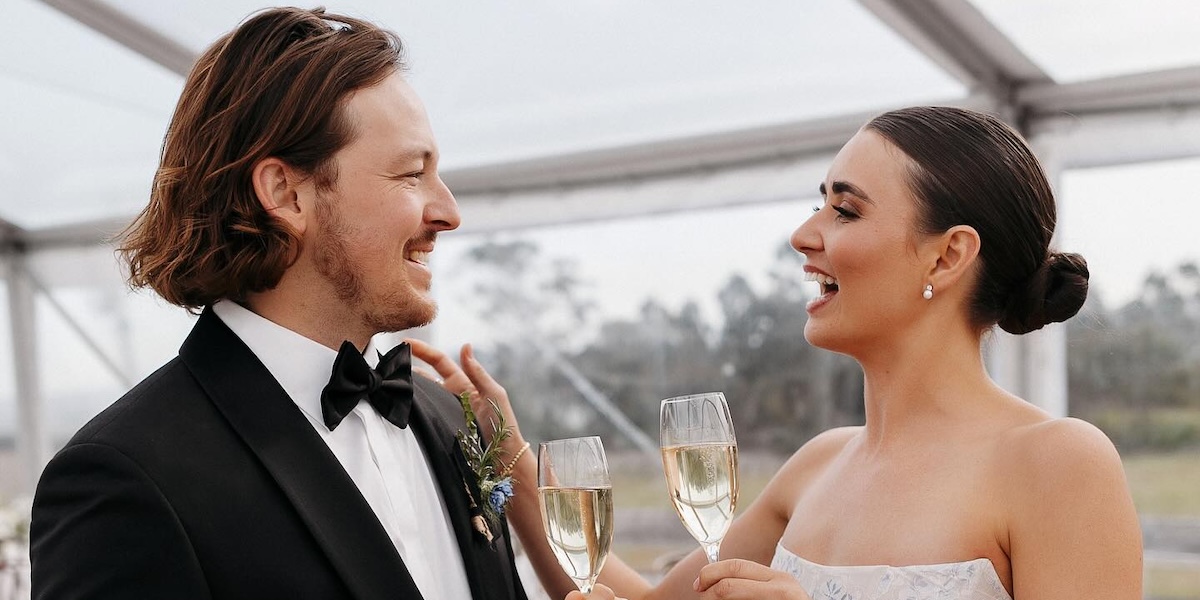 Lily and Harry at their wedding