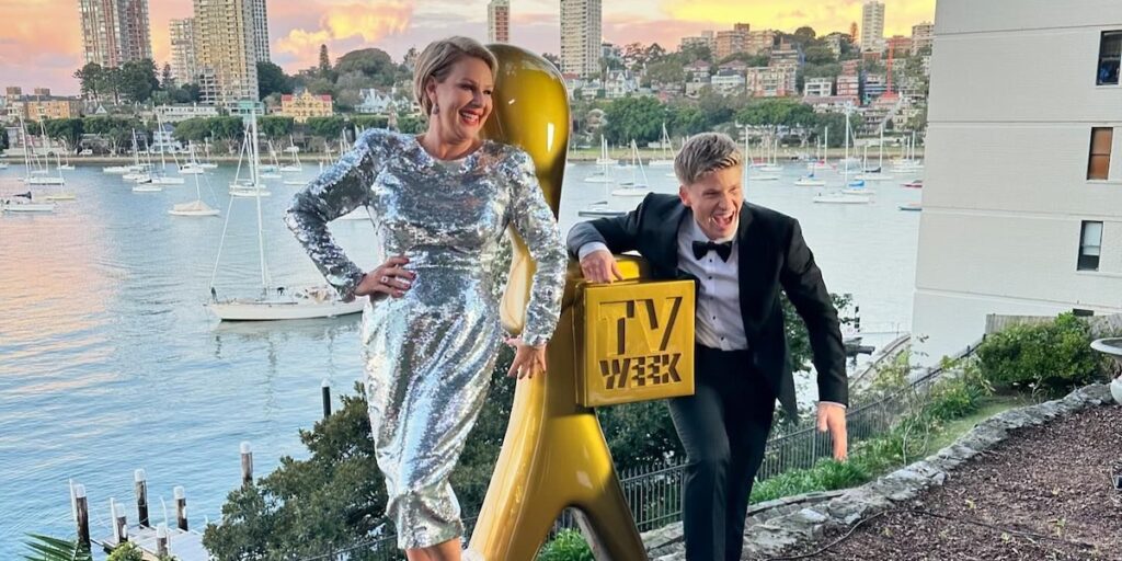 Julia Morris and Robert Irwin at the Logies annoucement