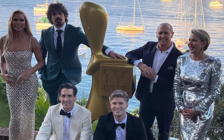 Larry Emdur with the gold logie nominees