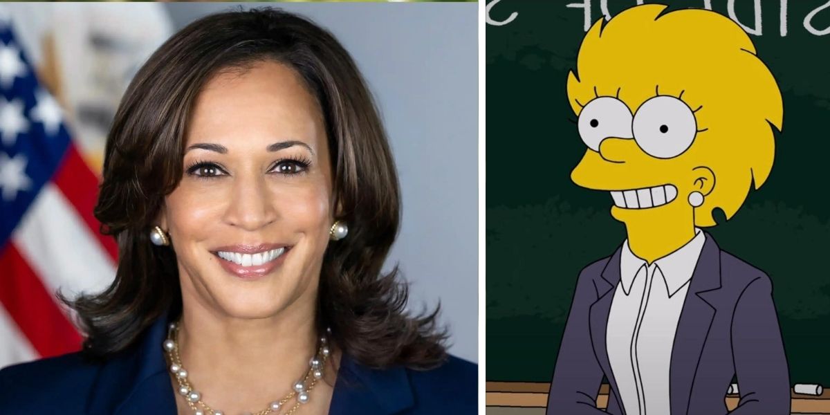 Kamala Harris and Lisa Simpsons on The Simpsons