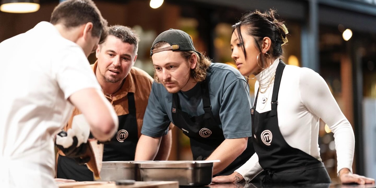 Nat Pezza and Harry on Masterchef