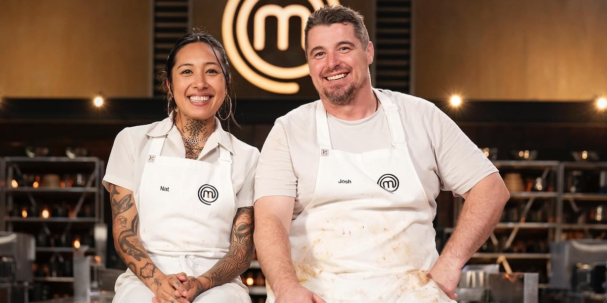 Pezza and Nat on MasterChef