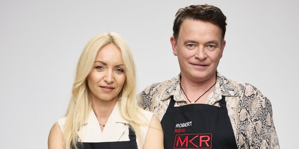 My Kitchen Rules Gatecrashers Robert and Andrea. Image: Seven.