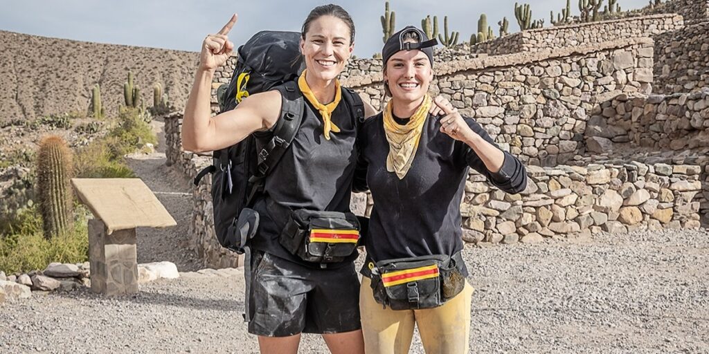 Chloe and Emily in the Amazing Race.