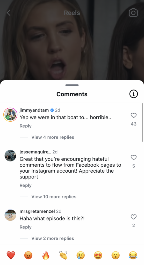 The Block's Jesse's comment on Eliza and Liberty's post.