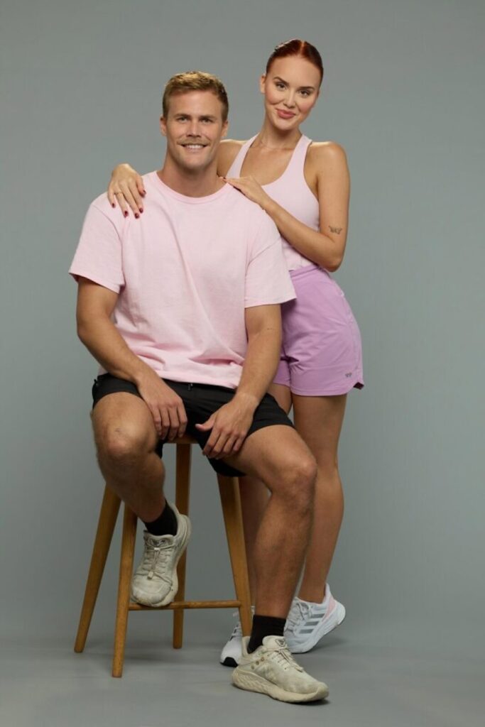 Jett Kenny and Lily Brown pose for The Amazing Race 2024 promotional shots.