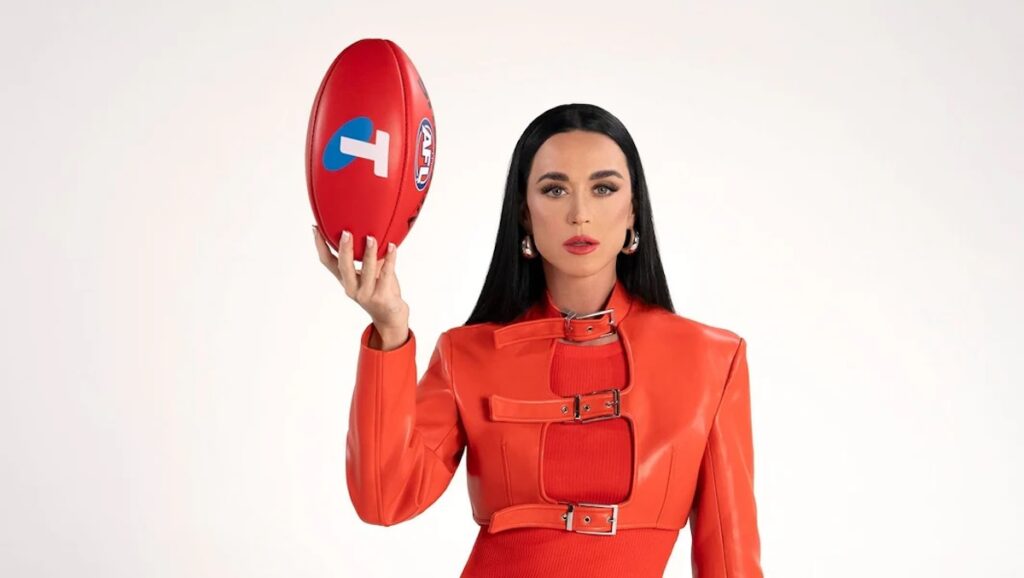 Katy Perry's AFL Promo shot.