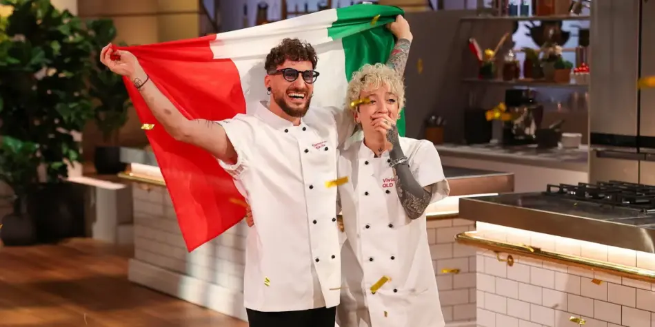 Simone and Viviana crowned My Kitchen Rules 2024 Champions with Italian flag