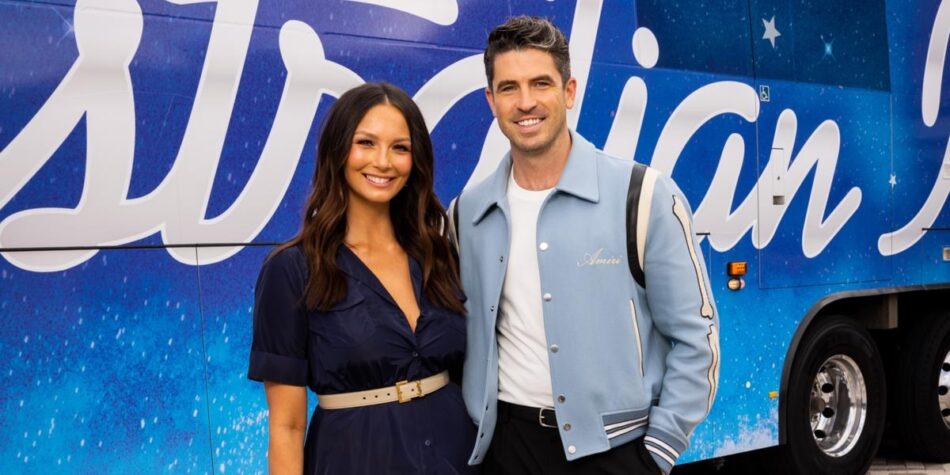 Australian Idol hosts Ricki Lee and Scott Tweedie.