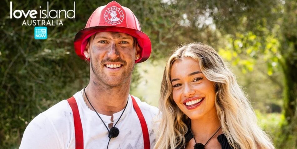 Kaylah and Zane on Love Island Australia 2024.