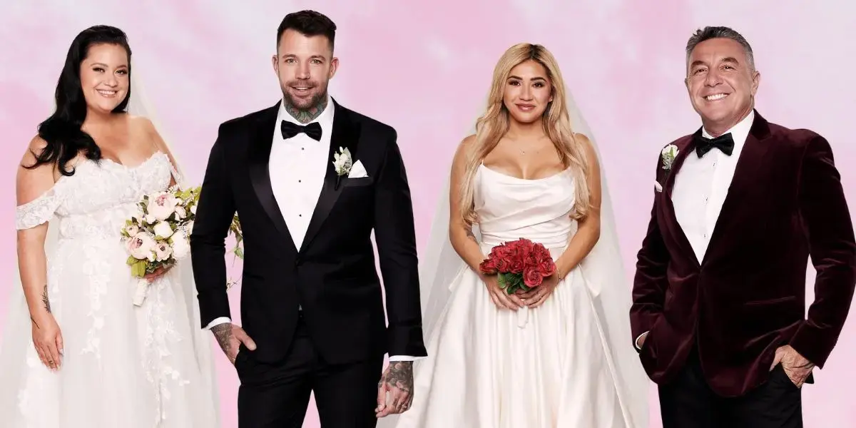 Married At First Sight MAFS 2025 Brides and Grooms Ashleigh Ackerman, Dave Thomas Hand, Awhina Rutene and Tony Mojanovski