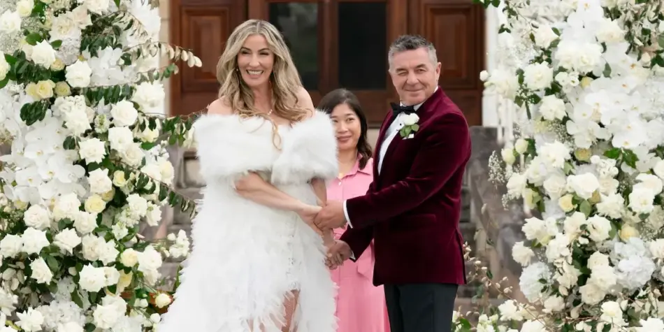 MAFS Morena Farina and Tony Mojanovski at their wedding.