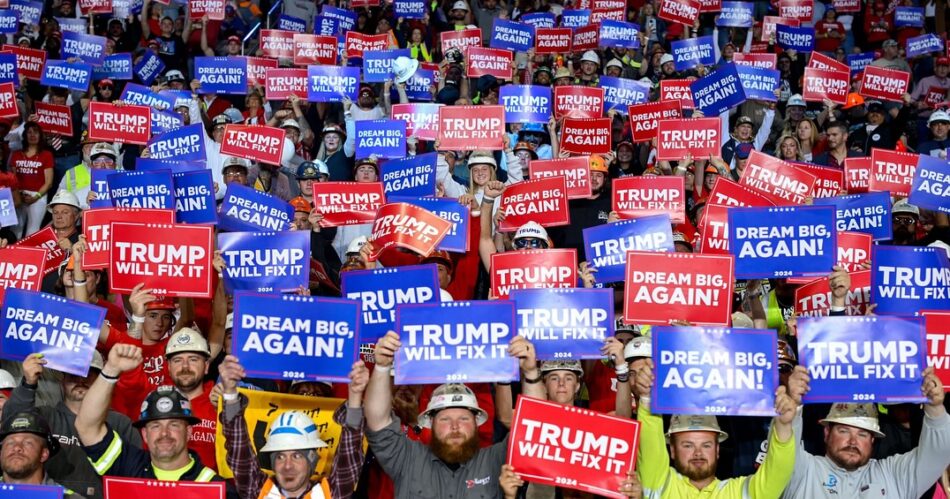 A 2024 Trump rally in Pittsburgh. Image: 