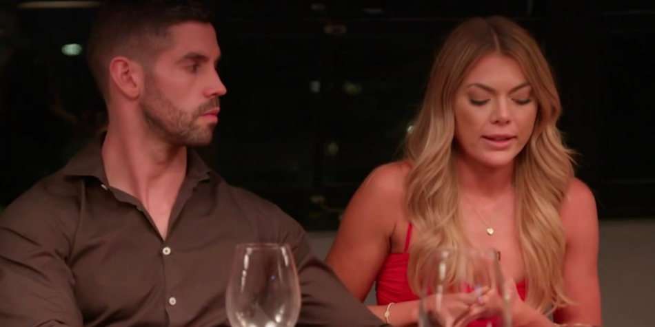 Ryan comforts Jacqui while she confronts Rhi on Married At First Sight. 