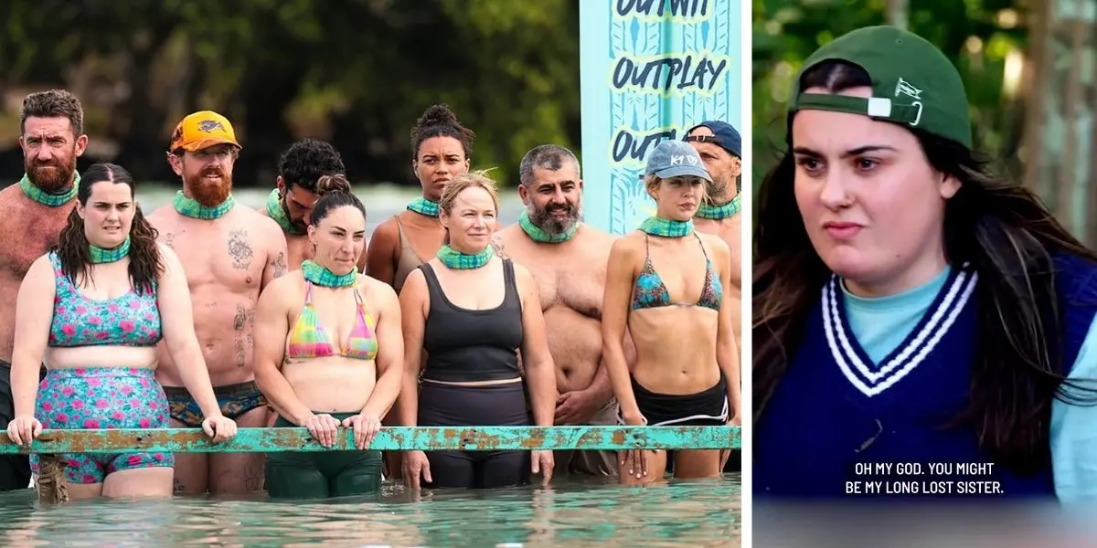 Laura Noonan with Jesse and the Brawn tribe on Australian Survivor