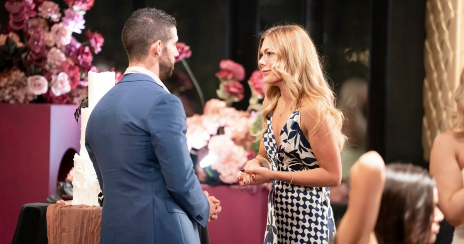 MAFS' Ryan and Jacqui in a heated discussion at the intruder wedding