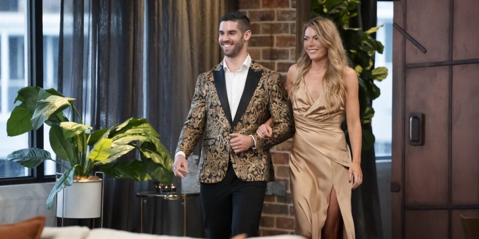 Ryan and Jacqui entering the mafs dinner party