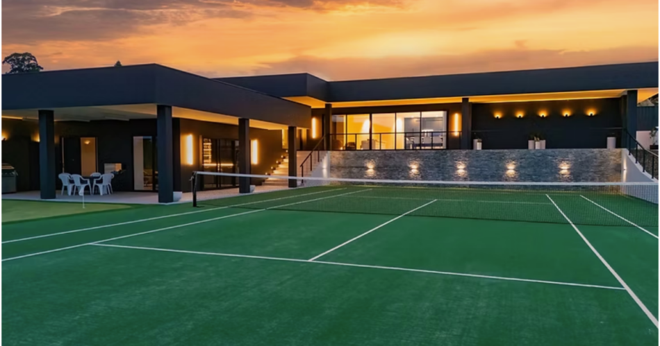 MAFS' Clint Rice's house and tennis court. 