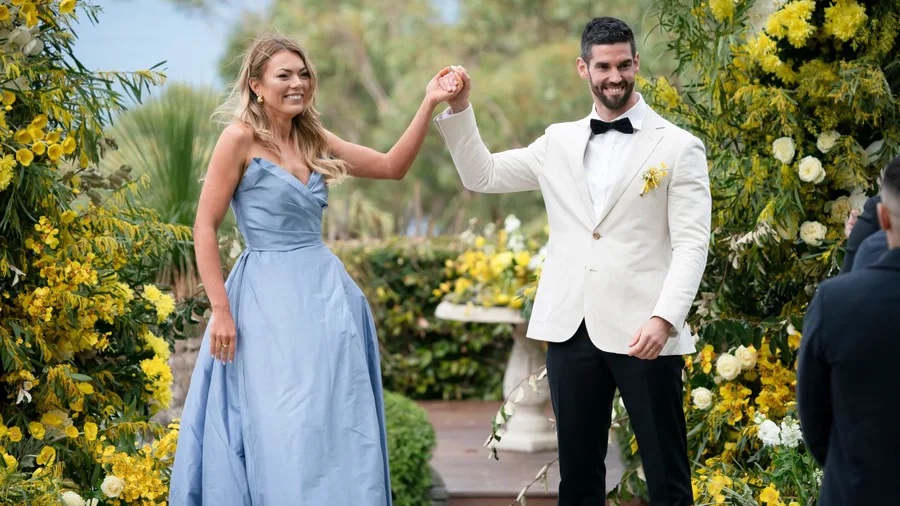 MAFS' Ryan and Jacqui after their wedding.