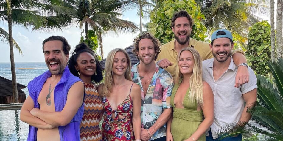 The 2023 cast in the Survivor Jury Villa.